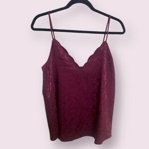 Scalloped Classy Girly Floral Elegant Business Work Hip Classic Cami Blouse Top